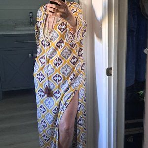 Summer Brand New Striking Print Kaftan Style Dress Summer Resort Beach Pool OS